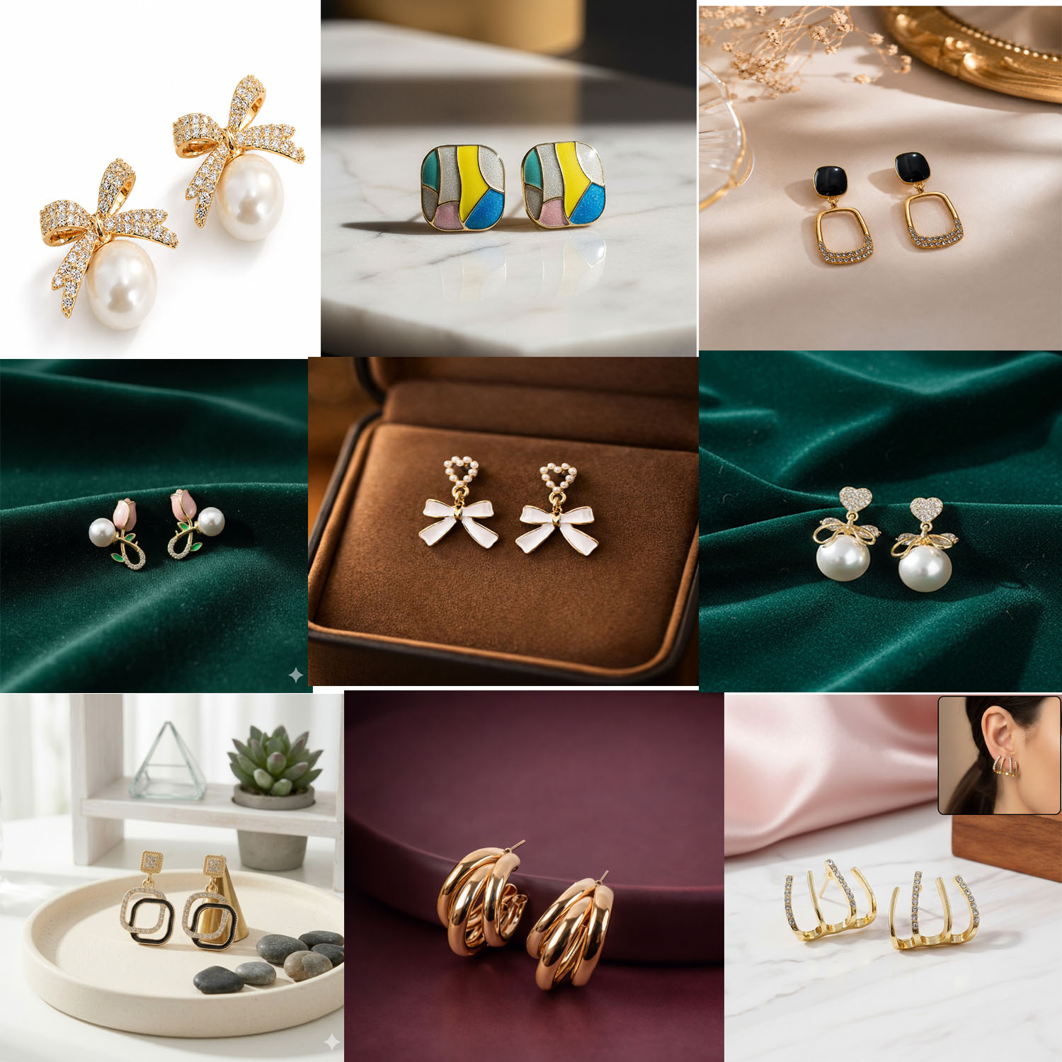 Korean Earrings sub-category